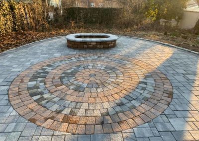Outdoor Firepit and Fireplace Install Build in Cromwell, CT